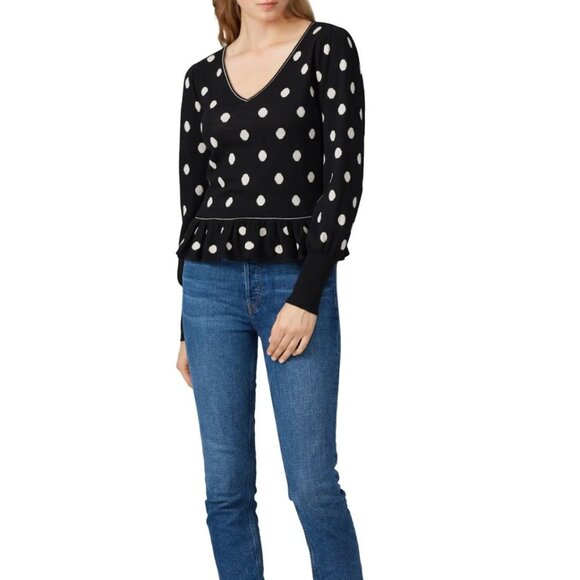 Rebecca Taylor Jacquard Dot Sweater size large - Picture 4 of 10